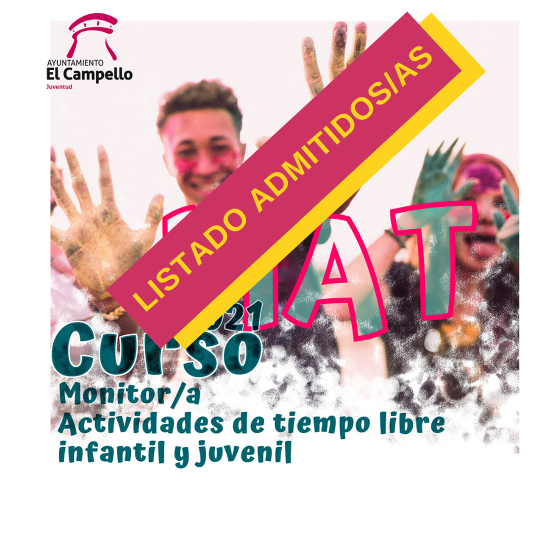 Admitidos/as Curso Monitor Actividades de Tiempo Libre (MAT)