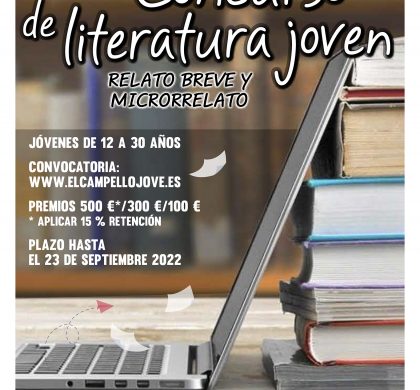 XX Concurso de Literatura Joven. Relato breve y microrrelato.