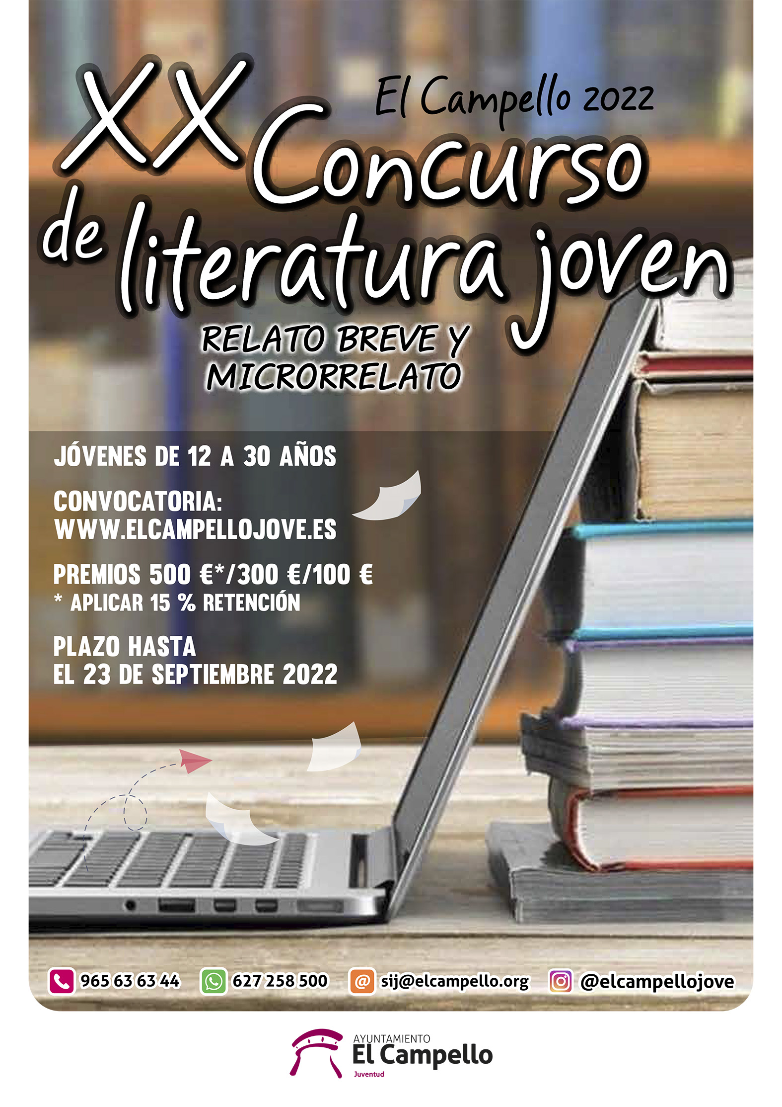 XX Concurso de Literatura Joven. Relato breve y microrrelato.