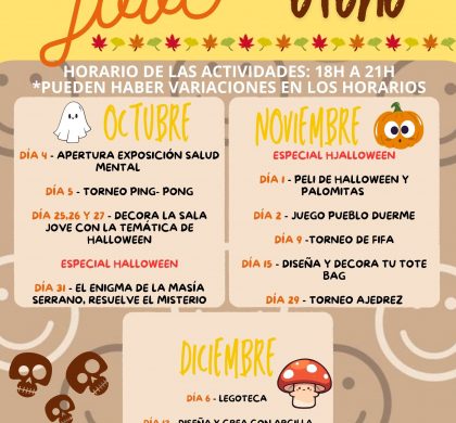 ACTIVIDADES OTOÑO SALA JOVE