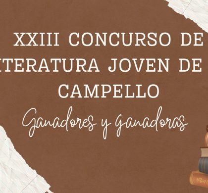 Ganadores/as XXIII CONCURSO DE LITERATURA JOVEN