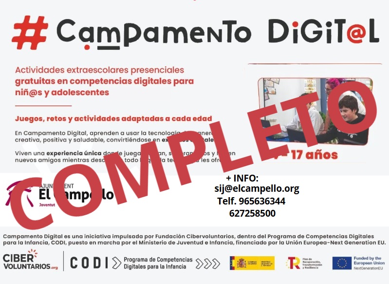 📣Listado Definitivo de admitidos al Campamento Digital 📣