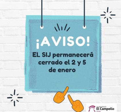 El SIJ cerrado el 2 y el 5 de enero