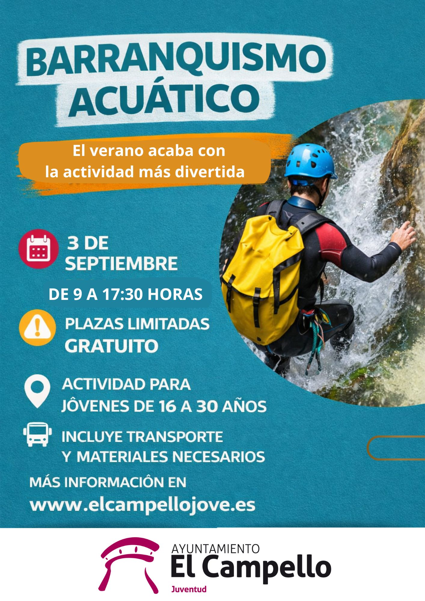 ¡¡¡ACTIVIDAD DE BARRANQUISMO ACUÁTICO!!!